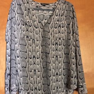 Express blouse snake skin print